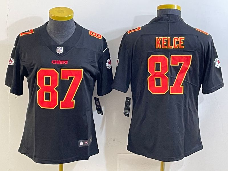 Youth Kansas City Chiefs #87 Kelce Black 2025 Nike Vapor Limited NFL Jersey style 209->youth nfl jersey->Youth Jersey